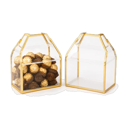 PVC Box With Rope & Gold Accent
