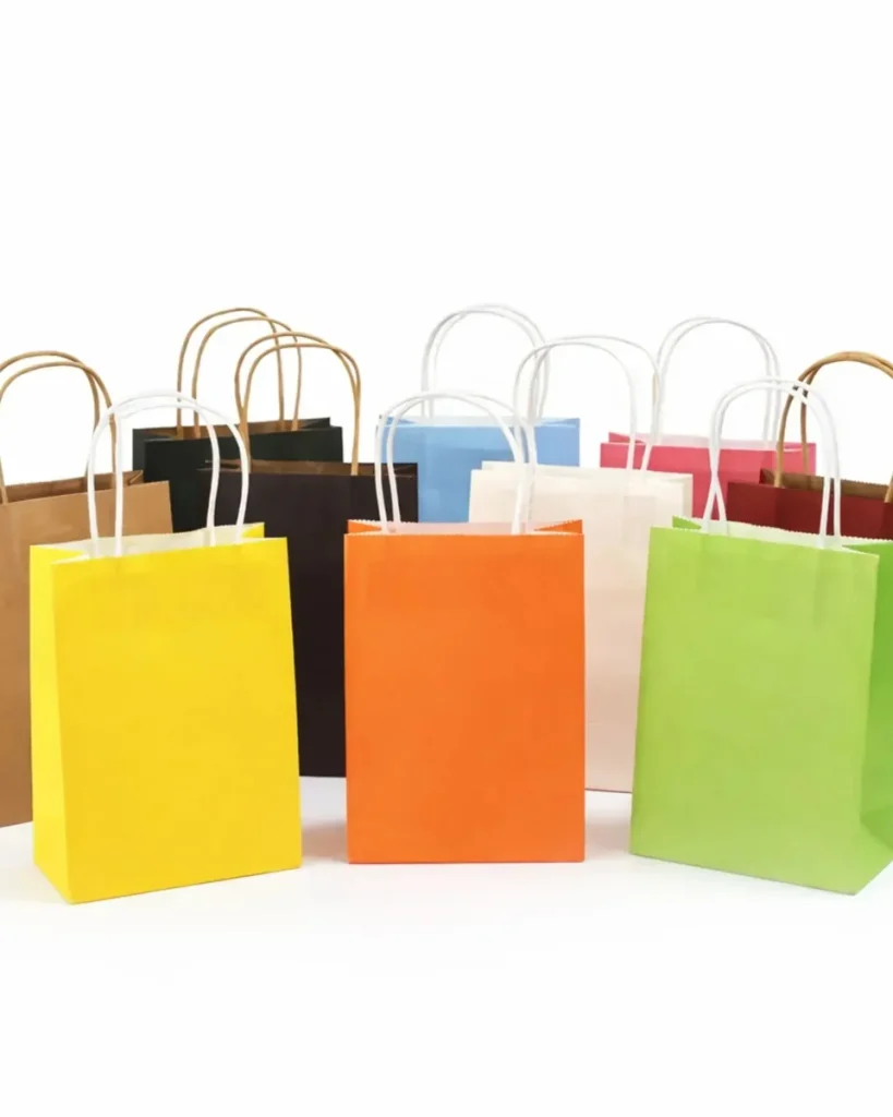 Colorful paper gift bags